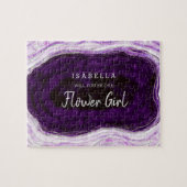 Amethyst Lila Geode sei unser Blumenmädchen Vorsch Puzzle (Horizontal)