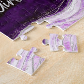 Amethyst Lila Geode sei unser Blumenmädchen Vorsch Puzzle (Seite)