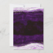 Amethyst Lila Geode Slice Wedding Brautparty Einladung (Rückseite)