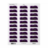 Amethyst Lila Geode Slice Wedding Rücksendeadresse (Vorne)