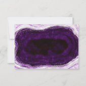Amethyst Lila Geode Wedding RSVP Response Karte (Rückseite)