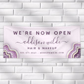 Amethyst Lila Glitzer Agate Geode Luxe Business Banner