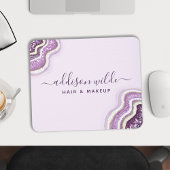 Amethyst Lila Glitzer Agate Geode Luxe Chic Mousepad