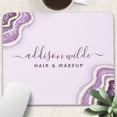 Amethyst Lila Glitzer Agate Geode Luxe Chic Mousepad