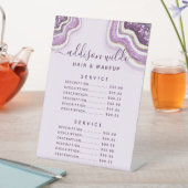 Amethyst Lila Glitzer Agate Geode Service Price Sockelschild (In Situ)