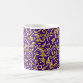 Amethyst Lila Golden Scrollwork Kaffeetasse (Mittel)