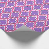 Amethyst Lila Hot Pink White Marokkaner #4DS Geschenkpapier (Ecke)