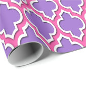 Amethyst Lila Hot Pink White Marokkaner #4DS Geschenkpapier (Rolleneckpunkt)