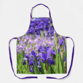 Amethyst Lila Irises Garden Schürze (Vorderseite)