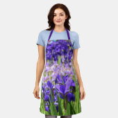 Amethyst Lila Irises Garden Schürze (Getragen)