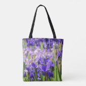 Amethyst Lila Irises Garden Tasche (Rückseite)