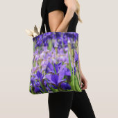 Amethyst Lila Irises Garden Tasche (Von Nahem)