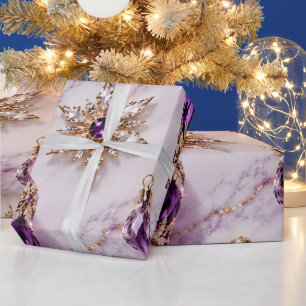 Amethyst Lila Juwel Weihnachten Geschenkpapier