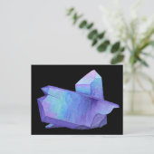 Amethyst-lila-Kristallengel-Aura-Quarzgeode Postkarte (Stehend Vorderseite)