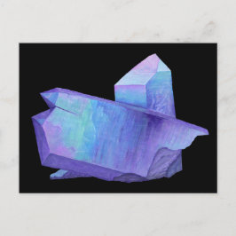 Amethyst-lila-Kristallengel-Aura-Quarzgeode Postkarte