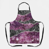 Amethyst Lila Luxus Elegant Liquid Texture Schürze (Vorderseite)