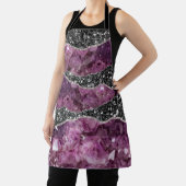 Amethyst Lila Luxus Elegant Liquid Texture Schürze (InSitu)