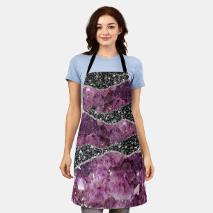 Amethyst Lila Luxus Elegant Liquid Texture Schürze