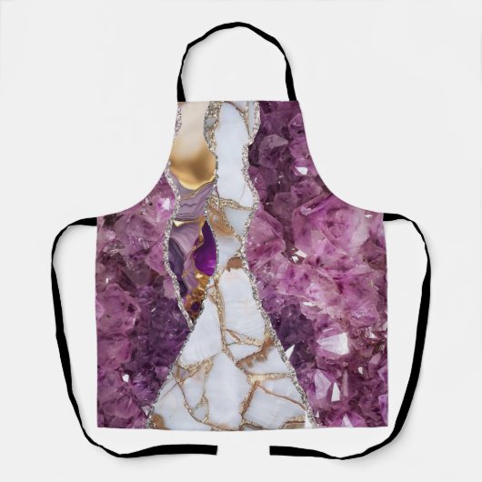 Amethyst Lila Luxus Elegant Liquid Texture Schürze (Vorderseite)