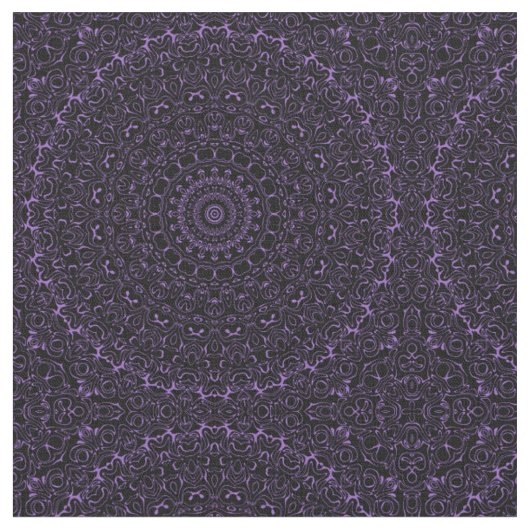 Amethyst Lila Mandala mit komplizierter Symmetrie Stoff (Nahaufnahme)