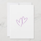 Amethyst Lila Marmor Minimal  Einladung (Rückseite)