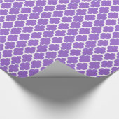 Amethyst Lila marokkanisches Quatrefolienmuster #4 Geschenkpapier (Ecke)