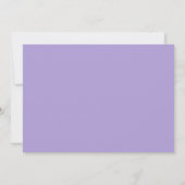 Amethyst Lila Minimalistisch Silver Einladung (Rückseite)
