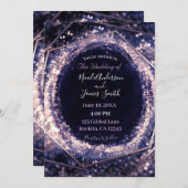 Amethyst Lila Moderne Abstrakte Glam Wedding Einladung (Vorne/Hinten)