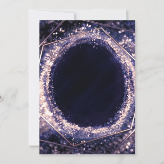 Amethyst Lila Modernes Abstraktes Glam Sweet 16 Einladung (Rückseite)