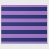 Amethyst Lila, Navy Blue XL Stripes Muster V Geschenkpapier (Flach)