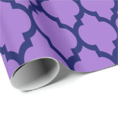 Amethyst Lila Navy XL Marokkanischer Kaiserschnitt Geschenkpapier (Rolleneckpunkt)