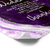 Amethyst-Lila, nicht angestecktes Schild für Hochz (Ecke)