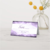 Amethyst Lila Plum Moderne Tischnummer Sitzplätze Platzkarte (Rückseite)
