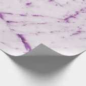 Amethyst Lila Plum White Carrara Marmorstein Geschenkpapier (Ecke)