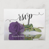Amethyst Lila Reflection Rose Chic Wedding RSVP Postkarte (Vorderseite)