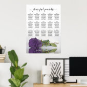 Amethyst Lila Rose 15 Tabelle Sitzdiagramm Poster (Heimbüro)