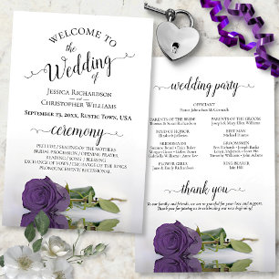 Amethyst Lila Rose Chic Budget Hochzeitsprogramm