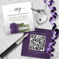 Amethyst Lila Rose Elegant Wedding UAWG QR Code