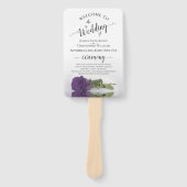 Amethyst Lila Rose Elegantes Hochzeitsprogramm Fächer (Vorderseite)