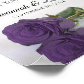 Amethyst Lila Rose Geschenke & Karten Hochzeitszei Poster (Ecke)