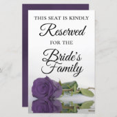 Amethyst Lila Rose Reserviert Hochzeitsstimmung Pl (Vorne/Hinten)