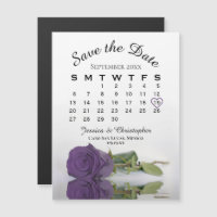 Amethyst Lila Rose Save the Date Kalendermagnet