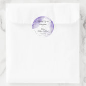 Amethyst Lila Script Silver Custom Classic Round Runder Aufkleber (Tasche)