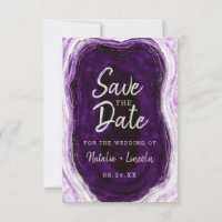 Amethyst Lila & Silver Geode Agate Marble Moderne