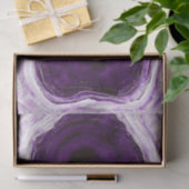 Amethyst Lila & Silver Geode Agate Rock Wedding Seidenpapier (Geschenk)