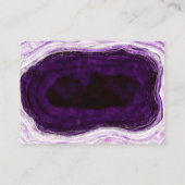 Amethyst Lila & Silver Geode Wedding Zeitplan Begleitkarte (Rückseite)
