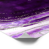Amethyst Lila & Silver in Love Memory Sign Poster (Ecke)