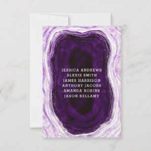 Amethyst Lila & Silver Wedding Tischnummern