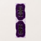 Amethyst Lila & Silver Wedding Zeremony Program (Außenseite Aufgefaltet)