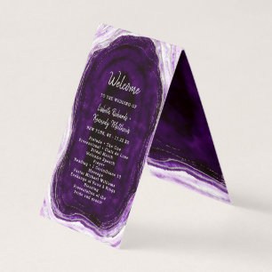 Amethyst Lila & Silver Wedding Zeremony Program